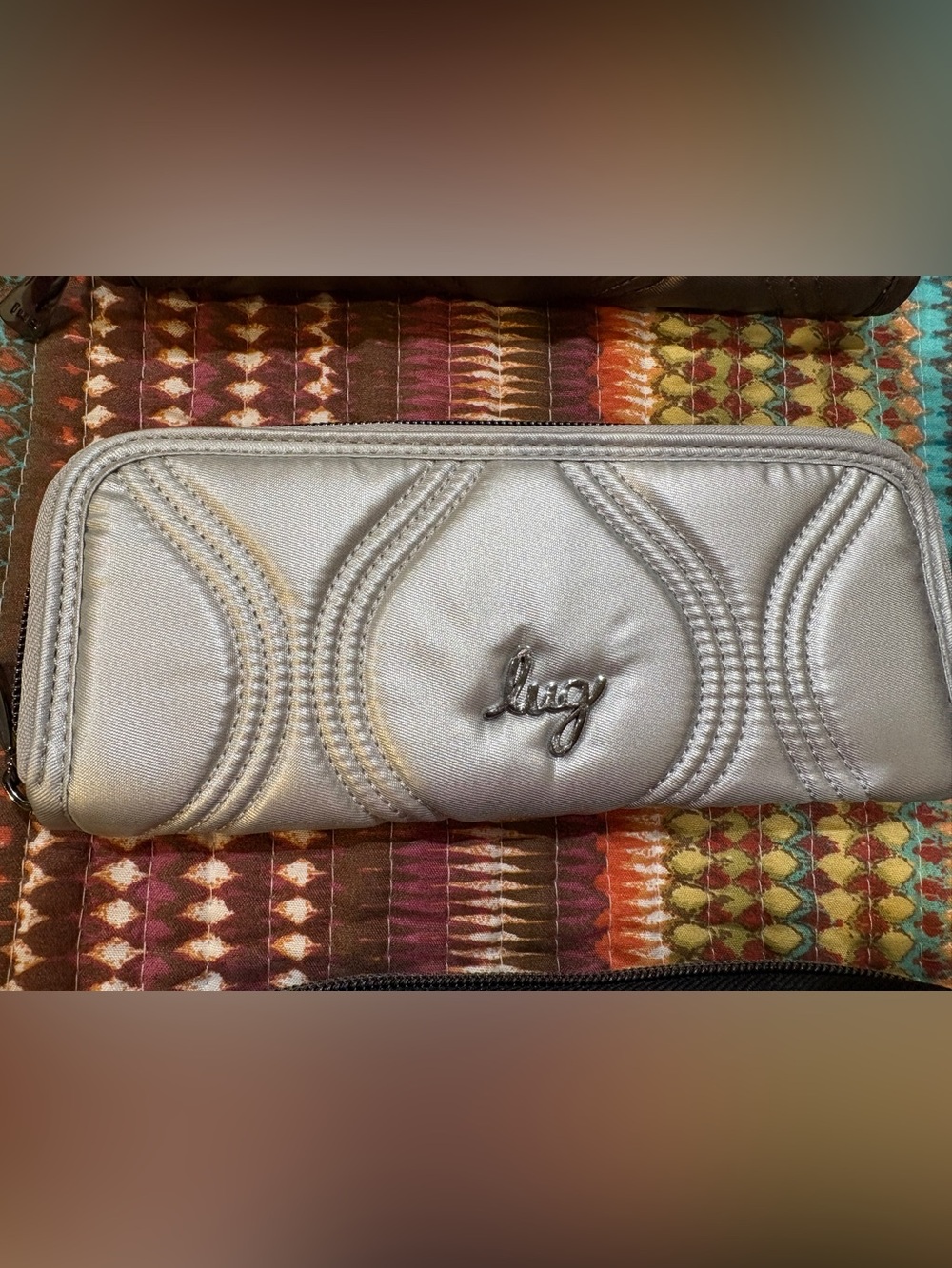 Lug Tendu Slim RFID Wallet. Metallic Silver. NWT - Picture 3 of 8